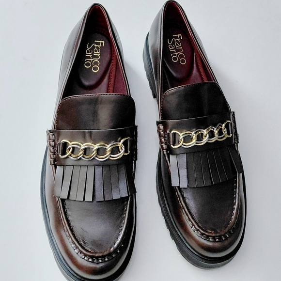 Franco Sarto Shoes - FRANCO SARTO Women's L- limitmoc Dark Brown  Slip On Loafer Size 10M